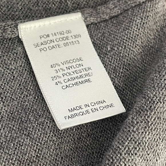 Splendid viscose cashmere blend color block pink gray sweater - Picture 4 of 5